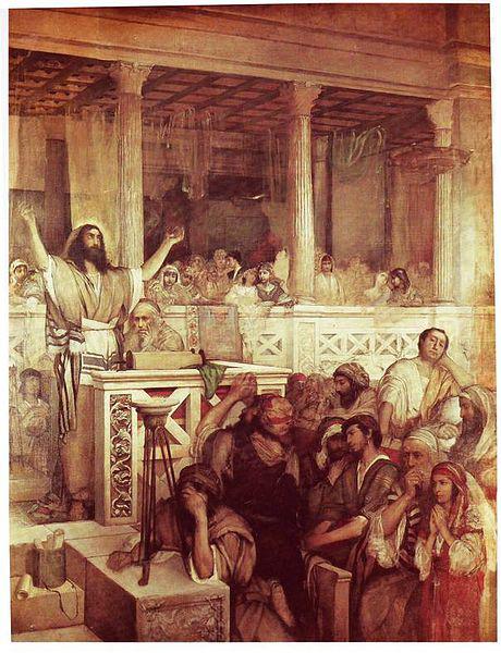 Christ Preaching at Capernaum, Maurycy Gottlieb
